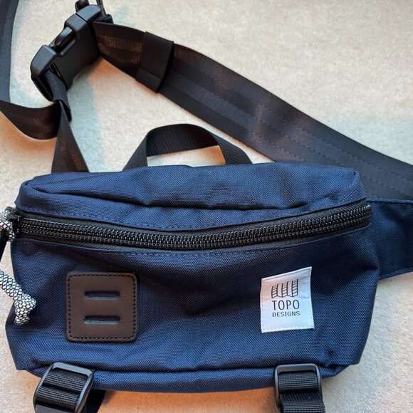 Topo Designs Mountain Bag Hip Waist Pack Blue Navy Black NWT